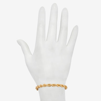 Bijoux Bar Gold Tone 10 Inch Rolo Bolo Bracelet