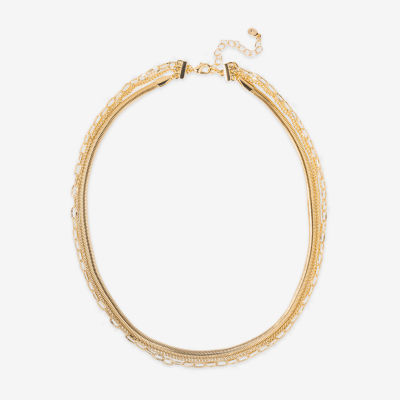 Bijoux Bar Delicates Gold Tone 19 1/2 Inch Snake Strand Necklace