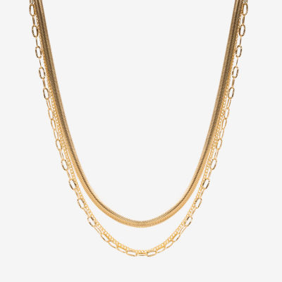 Bijoux Bar Delicates Gold Tone 19 1/2 Inch Snake Strand Necklace