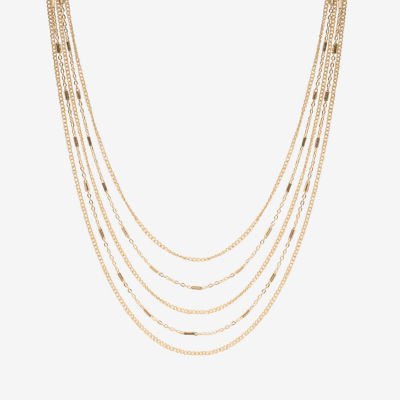 Bijoux Bar Delicates Gold Tone 20 Inch Curb Strand Necklace