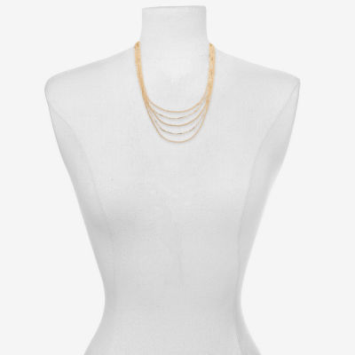 Bijoux Bar Delicates Gold Tone 20 Inch Curb Strand Necklace