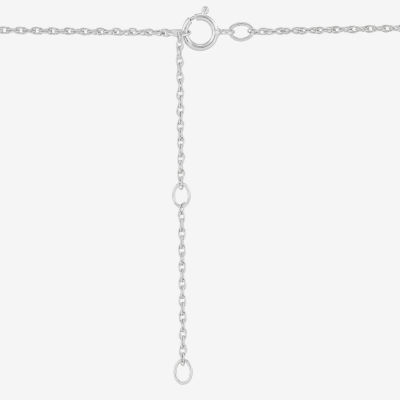 (Si1-Si2/ H-I) Womens 1 CT. T.W. Lab Grown White Diamond 10K White Gold Round Pendant Necklace