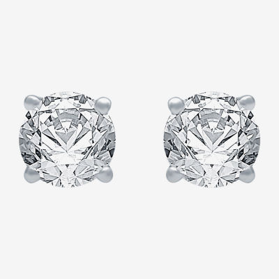 Deluxe Collection 3/4 CT. T.W. Natural White Diamond 14K White Gold 4.5mm Round Stud Earrings