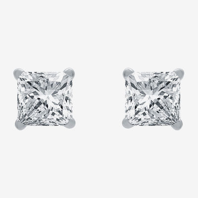 Deluxe Collection 1 CT. T.W. Natural White Diamond 14K White Gold 5.2mm Stud Earrings