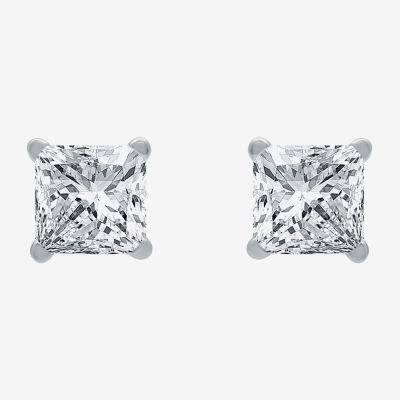 Deluxe Collection 1 CT. T.W. Natural White Diamond 14K White Gold 5.2mm Stud Earrings