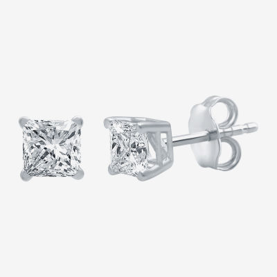 1 CT. T.W. Lab Grown White Diamond 10K White Gold Stud Earrings