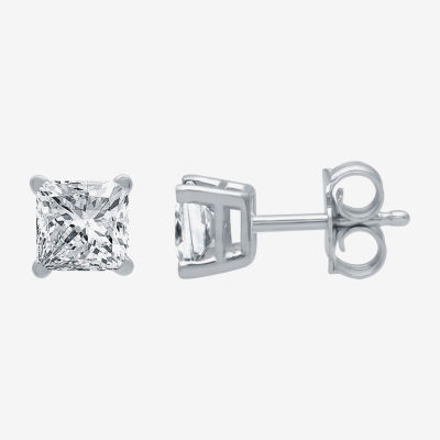 CT. T.W. Lab Grown White Diamond 10K White Gold Stud Earrings