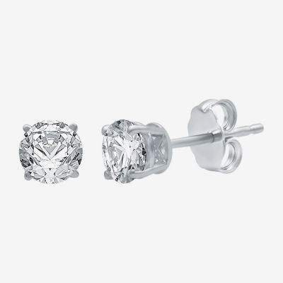 1 1/4 CT. T.W. Mined White Diamond 14K Gold 5.4mm Stud Earrings