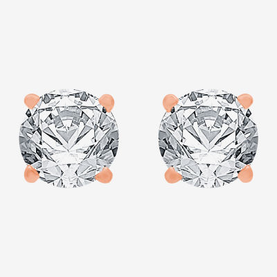 Classic Collection 1 CT. T.W. Mined White Diamond 10K Gold 5.2mm Stud Earrings