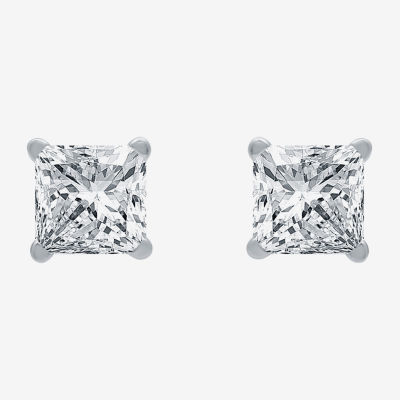 Ever Star (F / Vs2) 1 CT. T.W. Lab Grown White Diamond 14K White Gold Stud Earrings