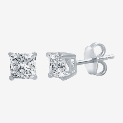 Ever Star (F / Vs2) 1 CT. T.W. Lab Grown White Diamond 14K White Gold Stud Earrings