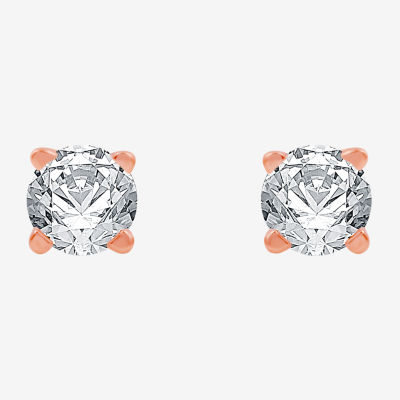 Deluxe Collection 1/2 CT. T.W. Mined White Diamond 14K Gold 3.8mm Stud Earrings