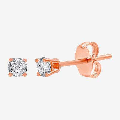 Deluxe Collection 1/2 CT. T.W. Mined White Diamond 14K Gold 3.8mm Stud Earrings