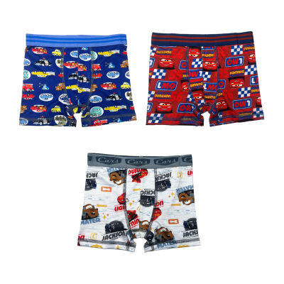 Disney Collection Toddler Boys 3 Pack Cars Boxer Briefs