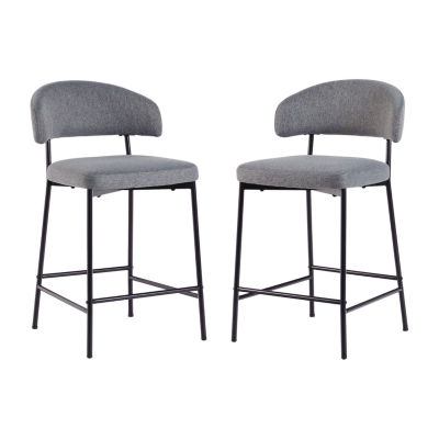 2-pc. Modern Curved Back Counter Stool