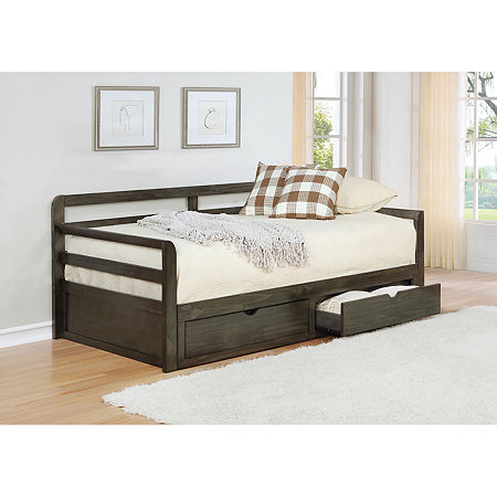 Sorrento Kid's Daybed With Trundle, One Size, Gray