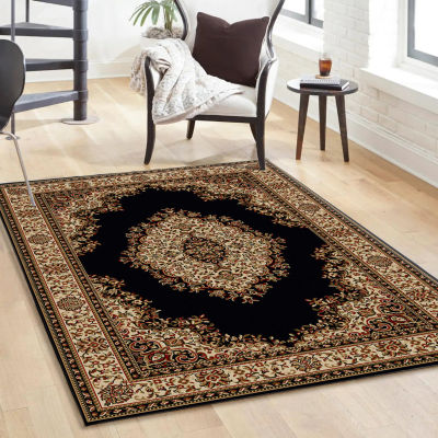 Como Medallion Traditional Oriental Indoor Rectangular Accent Rug