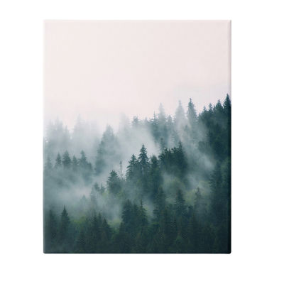 Stupell Industries Misty Forest Trees Canvas Art