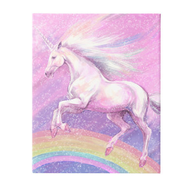 Stupell Industries Rainbow Unicorn Scene Canvas Art