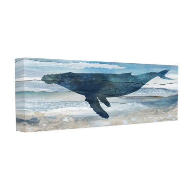 Stupell Industries Abstract Whale Silhouette Canvas Art