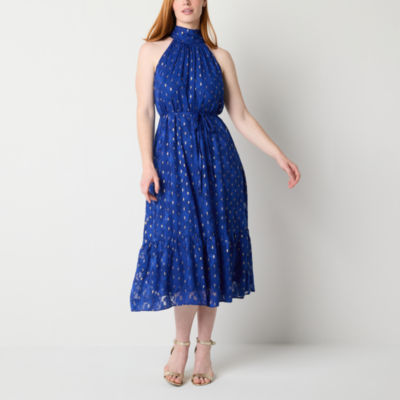 Donna Ricco Sleeveless Midi Fit + Flare Dress