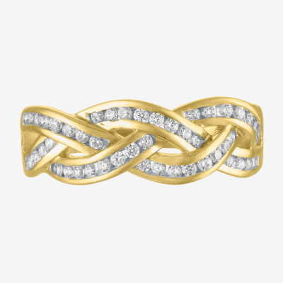 (I1-I2/ G-H) 1/3 CT. T.W. Lab Grown White Diamond 10K Gold Band