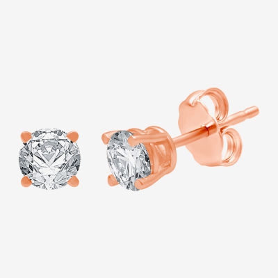 Ever Star (G / SI1-SI2) 5/8 CT.T.W. Lab-Grown Diamond 10K Rose Gold Round Stud Earrings