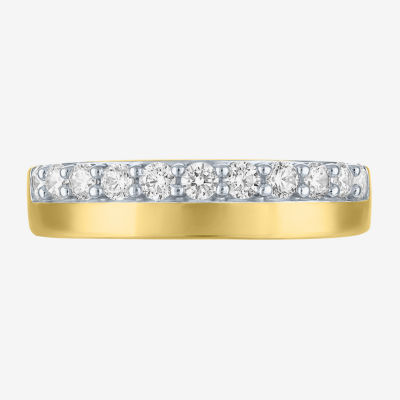 (G-H / Si2-I1) Womens 1/2 CT. T.W. Lab Grown White Diamond 10K Gold Wedding Band