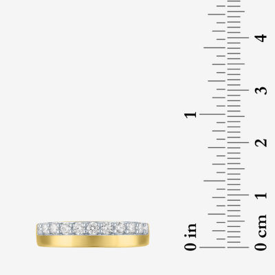 (G-H / Si2-I1) Womens 1/2 CT. T.W. Lab Grown White Diamond 10K Gold Wedding Band