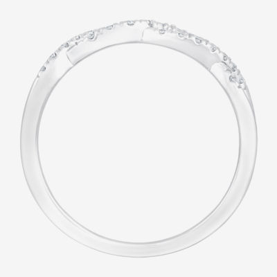 (G / Si2) Womens 1/4 CT. T.W. Lab Grown White Diamond 10K Gold Wedding Band