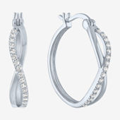 Yes, Please! Lab Created White Sapphire 14K Gold Over Silver Round 2 Pair Earring Set