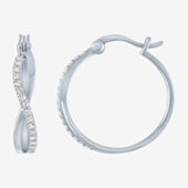 Yes, Please! Lab Created White Sapphire 14K Gold Over Silver Round 2 Pair Earring Set