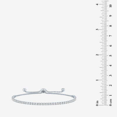 Yes, Please! Lab Created White Sapphire Sterling Silver Bolo Bracelet