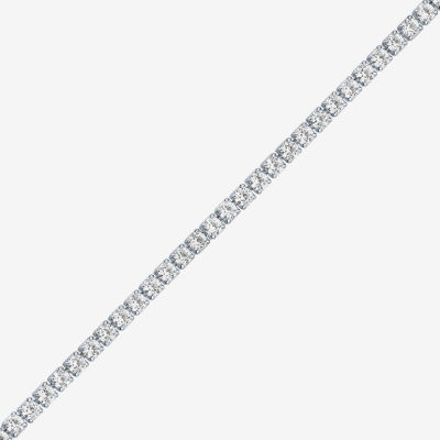 Yes, Please! Womens Lab Created White Sapphire Sterling Silver Bolo Bracelet