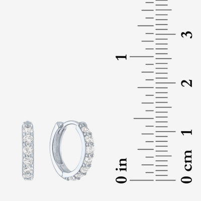 Yes, Please! Womens Lab Created White Sapphire Sterling Silver 2 Pair Earring Set