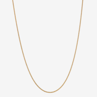 Made in Italy 24K Gold Over Silver Inch Solid Link Chain Necklace