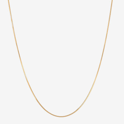 Made in Italy 24K Gold Over Silver Inch Solid Snake Chain Necklace