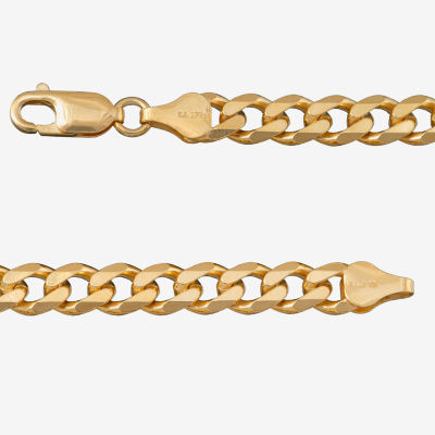 Made in Italy Mens 24K Gold Over Silver 24 Inch Curb Chain Necklace
