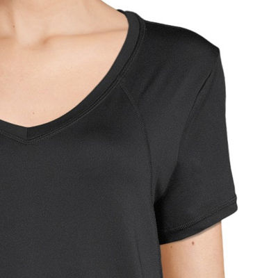 Xersion Everair Womens V Neck Short Sleeve T-Shirt Petite