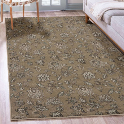 Pisa Floral Traditional Indoor Rectangular Area Rug