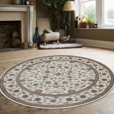 Radici Pisa Arabesque Traditional Oriental Indoor Round Area Rug