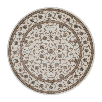 Radici Pisa Arabesque Traditional Oriental Indoor Round Area Rug