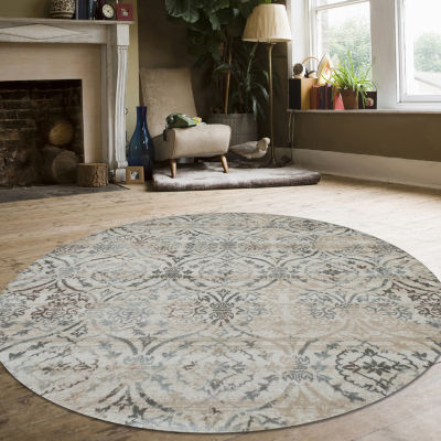 Radici Pisa Casual Modern Geometric Round Area Rug