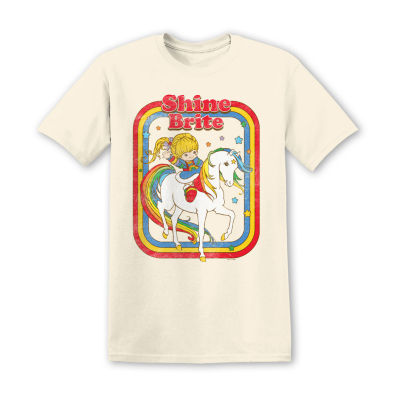 Juniors Rainbow Brite Boyfriend Tee Womens Crew Neck Short Sleeve Graphic T-Shirt