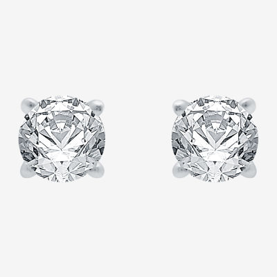 3/8 CT. T.W. Natural White Diamond 14K Gold 4.5mm Round Stud Earrings