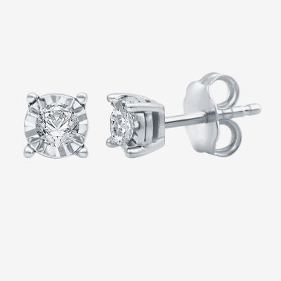 1/6 CT. T.W. Mined White Diamond  5.6mm Stud Earrings