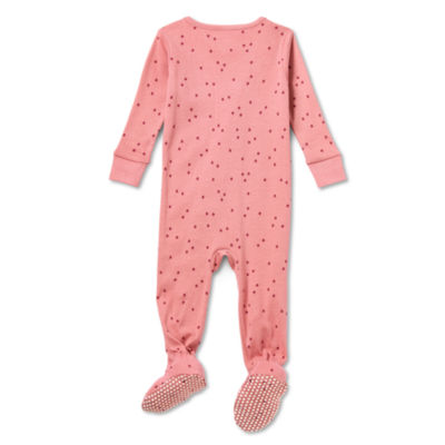 Okie Dokie Baby Girls Footed Long Sleeve One Piece Pajama