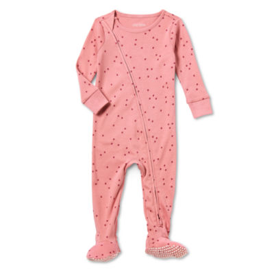 Okie Dokie Baby Girls Footed Long Sleeve One Piece Pajama