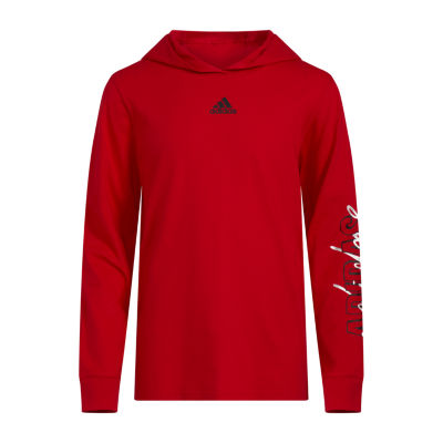 adidas Toddler Boys Hooded Long Sleeve T-Shirt