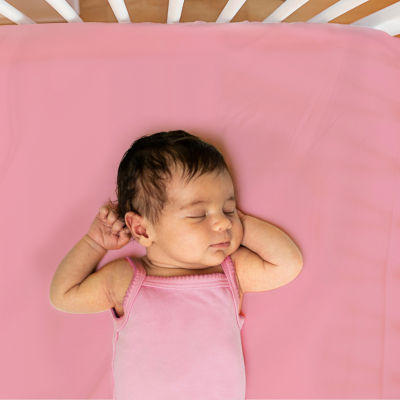 The Peanutshell Pink Elephant 4-pc. Crib Sheet